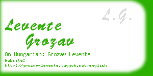 levente grozav business card